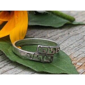 Vintage Sterling Greek Key Ring